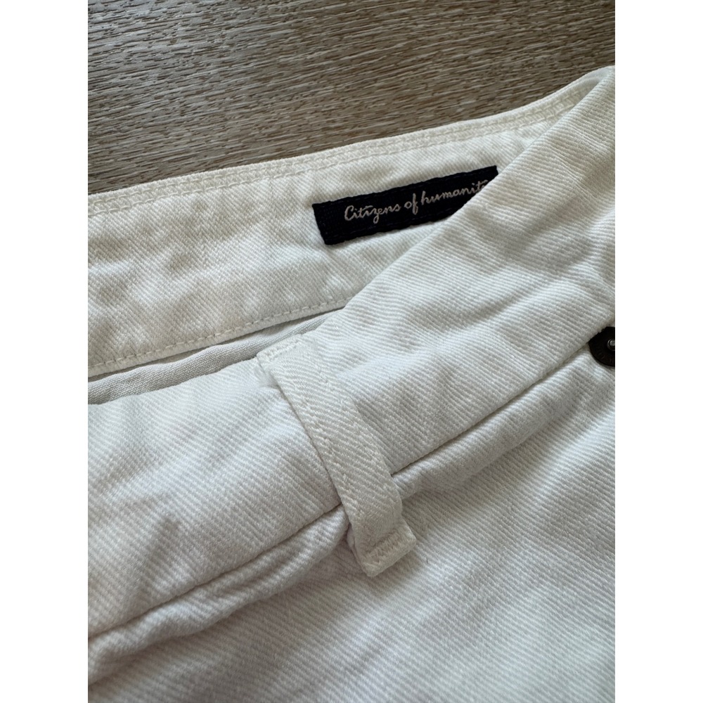 Citizens of Humanity White Bermuda Stretch Denim Shorts Size 28 Style 902-133 - Picture 3 of 10
